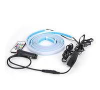 Segrehy LED Light Strip Car Door Side Light 1.5m Colorful Ambient Lights Universal Auto LED Bright Light Bar for All Vehicles ABS PVC Material Easy Install Remote Control