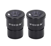 Segrehy Microscope Eyepiece Wide Angle Biological Eyepiece 10X Magnification High Eye Point Wide Field Eyepiece for Laboratory Research Aluminum Alloy 30mm Mounting Size 2Pcs