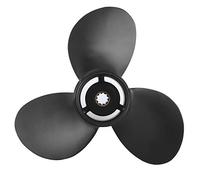 Segrehy Outboard Propeller 10 Spline Tooth 3 Blades 5810093763019 9 1/4 x 9 High Performance Aluminum Alloy Replacement Propeller for 9.9HP 15HP 20HP Outboard Engines