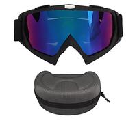 Segrehy Outdoor Ski Goggles Sports Cycling Motorcycle Windproof Goggles Bike Off Road Matte Black Frame for Snow Skiing Skating Climbing Spring Jumping (Colorful Lens)