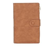 Segrehy Passport Holder RFID Blocking Vintage Design PU Leather Passport Wallet with Multiple Card Slots for Women Travel Business Trip Scratch Resistant (Brown)