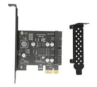 Segrehy PCIE to USB 3.2 Expansion Card, High Speed USB3.2 GEN1 Dual Port, with 19PIN Connector, 5Gbps Rate, Riser Card for Desktop PCs, Supports WinXP to Win11, Linux
