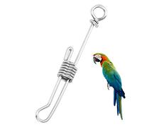 Segrehy Pet Parrot Bird Anti Flying Training Stainless Steel Foot Chain Anklet Ring Medium Size Safe Durable Proof for Parrots Caique Monk Parakeet Lorikeet