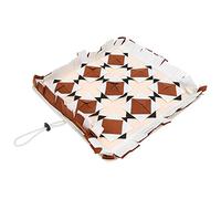 Segrehy Pet Sniffing Mat Square Shaped Training Slow Eating Anxiety Release Mat for Pet Dog Pig Non Woven Fabric 33 x 33 x 2cm Durable Tear Proof (Brown)
