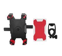 Segrehy Phone Stand Rotatable One Key Lock Navigation Stand Car Shockproof Riding Bracket Black Red for Cycling Bike Motorcycle Handlebar Mount PVC Material 3.5-6.8 Inch Phone Holder (Red)