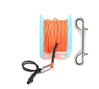 Segrehy Plastic Wire Reel Dual Heads Hook Diving Marker Buoy Rope Wheel Guide Thread Spool Helping Divers Navigate Underwater Adventures (Blue)