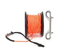 Segrehy Plastic Wire Reel Dual Heads Hook Diving Marker Buoy Rope Wheel Guide Thread Spool Helping Divers Navigate Underwater Adventures (Black)