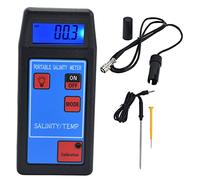 Segrehy Portable Salinity TEMP Meter Multifunction Water Quality Analyzer for Aquarium Swimming Pool Aquaculture ABS Material 161x75x40mm