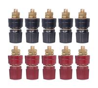 Segrehy Power Terminal Black Red Terminal Binding Post Voltage Regulator Terminal Block M6 Terminal Post Stable Transmission Easy Installation Flexible for RV Electronic Instruments
