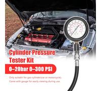 Segrehy Professional Car Engine Cylinder Tester Kit 0 20bar 0 300 PSI Automotive Gas Cylinder Pressure Test Tool with Air for Car Motorcycle Mechanics