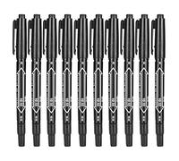 Segrehy QuickDrying Marker Pen DoubleEnd Art Drawing Writing Colored Marker Set 10pcs Vibrant Quick Drying Ink No Fading Dual Tip Design for Artists Students Professionals Plastic Ink (Black)