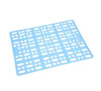 Segrehy Rabbit Cage Mat Guinea Pig Nest Pad Durable Easy To Clean Plastic Cage Mat For Small Animals Pink Blue White 34.5x25x0.5cm (Blue)
