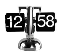 Segrehy Retro Flip Clock, Battery Operated Vintage Desk Clock with Gear Mechanism, Mechanical Table Clock for Home Office & Office Decor