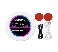 Segrehy Round IPS LCD Display 360 Degree Rotation 480x480 Screen Replacement PC Parts White for Watercooler