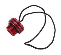 Segrehy Scuba Diving Tank Valve Dust Plug Cap Protector Cover Premium Aluminum Alloy Dive DIN Tank Cover with Cord for Scuba Divers and Professional Dive Equipment Protection (Red)