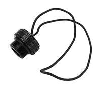 Segrehy Scuba Diving Tank Valve Dust Plug Cap Protector Cover Premium Aluminum Alloy Dive DIN Tank Cover with Cord for Scuba Divers and Professional Dive Equipment Protection (Black)