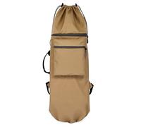 Segrehy Skateboard Bag Backpack Water Resistant Night Reflective Adjustable Straps Multi Pocket for Outdoor Sports Skateboard Gear Accessories Thickened Oxford Cloth Khaki Black Green (Khaki)