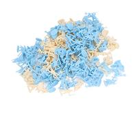 Segrehy Skeleton Soldier Medieval Soldiers Ancient Soldier Figures Toy 200Pcs Realistic Unique Battle Ready Miniature Army Set for Kids History Lessons and War Games Plastic Yellow Blue