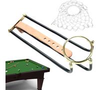 Segrehy Snooker Table Pockets, 6 PCS Billiard Pool Table Rail Pocket Set with Net Bags & Metal Screws, Replacement Slide Track Assembly for Snooker and English Pool Tables