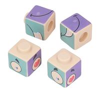 Segrehy Soft Stacking Building Blocks Cute Pattern Puzzle Soft Blocks Set Early Educational Toys For Babies Toddlers Infants 6 Months And Up PVC Material 4 Pieces