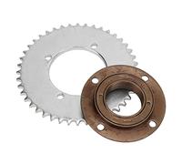 Segrehy T8F 44T Rear Chain Sprocket Kit 4 Hole Toothless Freewheel High Performance Durable Steel Sprocket for Miniature Motorcycles ATVs