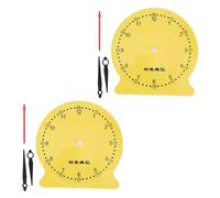 Segrehy Teaching Clock Model Educational Toy Creative DIY Science Teaching Aids Learn Time Clock for Kids Children Parent Child Interaction Plastic 2 PCS Pack