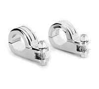 Segrehy Universal Footpeg Mounting Clamp Heavy Duty Aluminum Alloy Adjustable Foot Rest for Motorcycle Black 38mm 1 Pair (Electroplated)