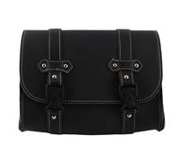 Segrehy Universal Motorcycle Saddlebags PU Leather Weather Proof Side Bags Hard Shell Swingarm Pouch for Tools Storage Black 10.9x8.3x4.1 Inches