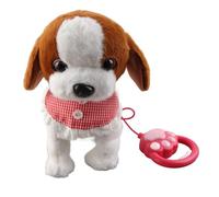 Segrehy Walking and Barking Puppy Dog Toy Interactive Dancing Electronic Plush Pet with Remote Control Leash for Kids Soft Cute Talking Singing Puppy Toy for Children Indoor Outdoor Play (Brown)