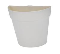 Segrehy Wall Mounted Planter Half Circle Shaped Wall Hanging Plant Pot with Adhesive Sticker for Indoor Wall Decor Space Saving Water Cultivation Design Made of Plastic 8 x 16.3 x 14.7cm