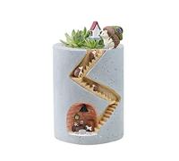 Segreto Creative Plants Flower Pots Brush Pots Ornaments for Succulent Plants Pot Decorated Desk,Garden,Living Room with Sweet Hedgehog Family La moriposa Store