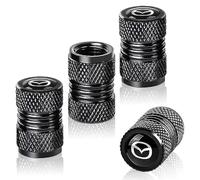 SEGSFGHD 4pcs Car Tyre Valve Caps Tire Dust Caps, for Mazda KAI Lantis Laputa MPV MX-3 MX-30 MX-5 MX-6 Tyre Valve Caps Leak-Proof Wheel Caps Dust Caps for Car Tyres