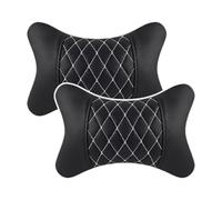 SEGSFGHD Car Headrest Pillow, for Audi A1 A2 A3 A4 A4L A5 A6 A6L Car Seat Neck Pillow Leather Car Gadget Seat Headrest Neck Pillow Comfortable Breathable,A/Black