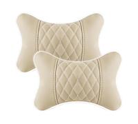 SEGSFGHD Car Headrest Pillow, for BMW Z1 E30 Z3 Z3M E36 i3 i3s i3 S iX Car Seat Neck Pillow Leather Car Gadget Seat Headrest Neck Pillow Comfortable Breathable,C/Beige