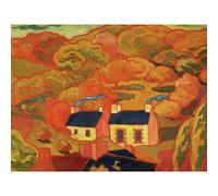 Seguin Armand Two Thatched Cottages Les Deux Chaumieres Large Wall Art Print Canvas Premium Poster Mural