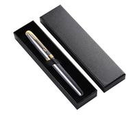 Seguire Personalised Laser Engraved Stainless Steel Fountain Pen, Medium Nib Classic Design with Gift Box Set, Engraved with Your Name, Best Gift Set for Men & Women, Professional, Birthday (Grey)