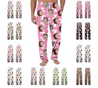 Seguire Personalised Men's Pyjama Bottoms;Personalised Pyjamas Pants with Photos;Checkered Pj Bottoms;Funny Home Lounge Pyjama Pants;Personalised Gifts for Men