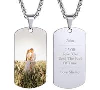 Seguire Personalized Photo Necklace - Custom Upload Your Favorite Picture for Boyfriend Gifts