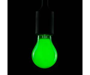 SEGULA LED bulb, green, E27, 2 W, dimmable
