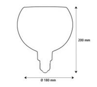 Segula LED Floating Bamboo bronze G180 E27 dimmable 5W 2,200 K dimmable.