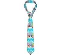 Segur Mens Long Necktie Bingo Cards And Balls Soft Engagement Neck Tie For Men