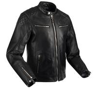 Segura Curtis Leather Retro Touring Motorcycle Motorbike Bike Jacket Black