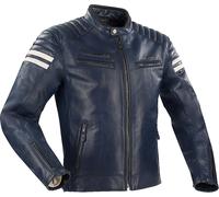 Segura Funky Motorcycle Leather Jacket, blue, size M for Men