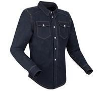 Segura Luthor Stretch Denim Cordura Summer Motorcycle Riding Shirt Jacket Blue