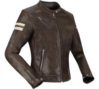 Segura Romeo, leather jacket waterproof women T1 Dark Brown/White