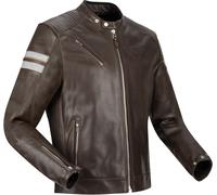 Segura Romeo Motorcycle Leather Jacket, white-brown, size 2XL for Men