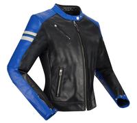 Segura Romeo Ladies Motorcycle Leather Jacket, black-white-blue, size 42 for Women