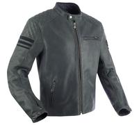 SEGURA TRACK leather jacket grey-black M
