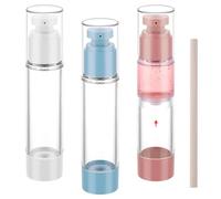 Segus Airless Pump Bottle 50ml, 3 Pcs Vacuum Cosmetic Containers, Vacuum Lotion Bottles, Empty and Refillable, Cosmetic Containers for Travel and Household Use