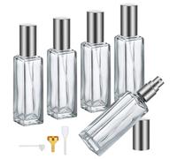 Segus Perfume Bottle Refillable Spray, 5 Pcs 20ml Aftershave Travel Bottle, Empty Glass Perfume Spray Bottles, for Gift (Grey)